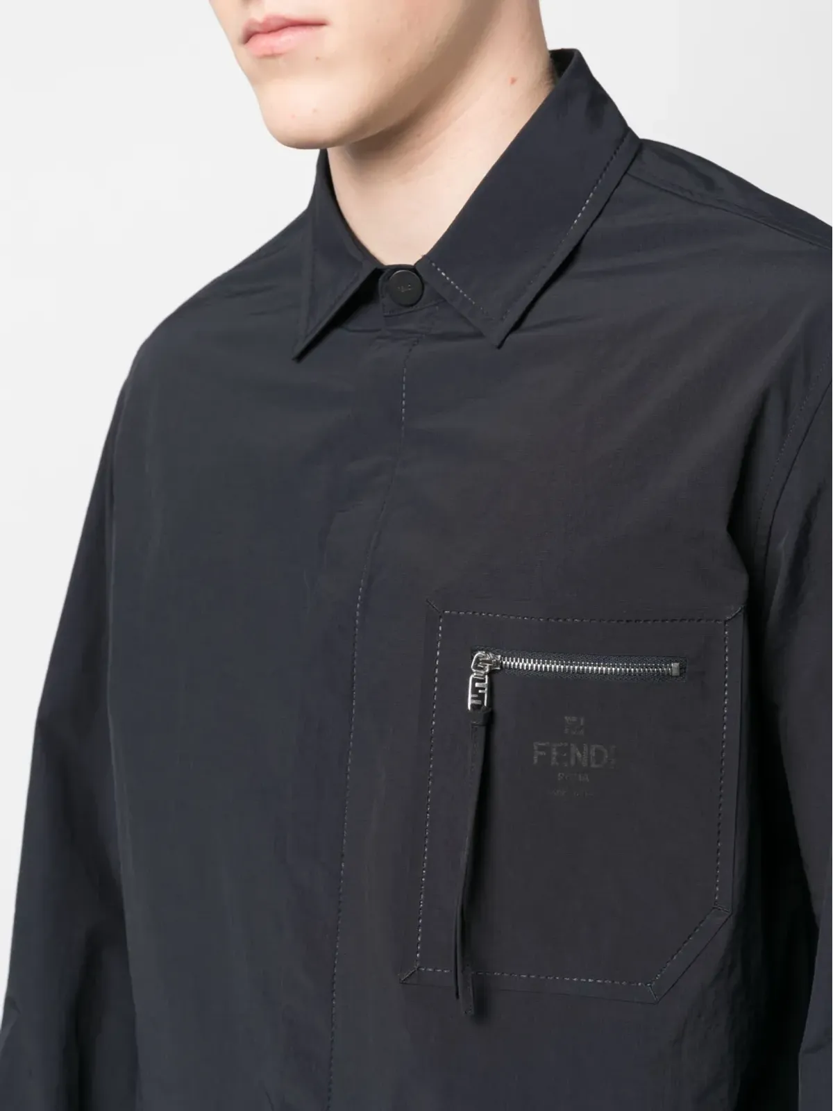 FENDI ジップポケット付きシャツジャケット - 画像5
