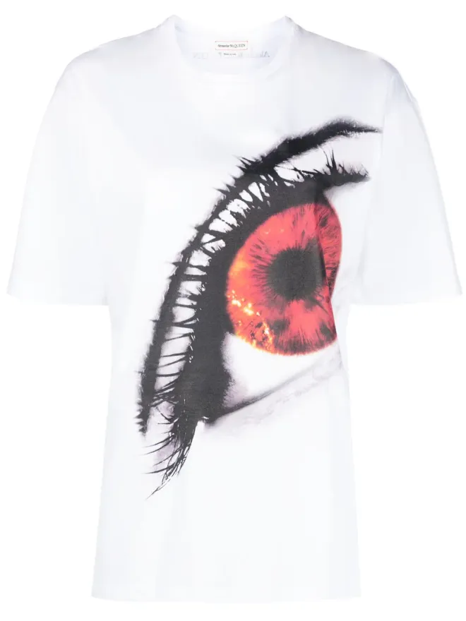 Alexander McQueen Alexander McQueen アイプリント コットンTシャツの商品画像