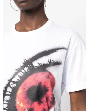 Alexander McQueen アイプリント コットンTシャツ - サムネイル5