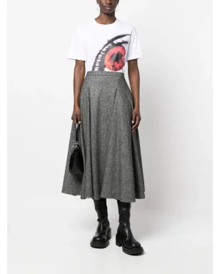 Alexander McQueen アイプリント コットンTシャツ - サムネイル2