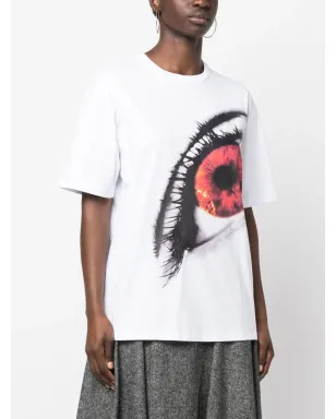 Alexander McQueen アイプリント コットンTシャツ - サムネイル3