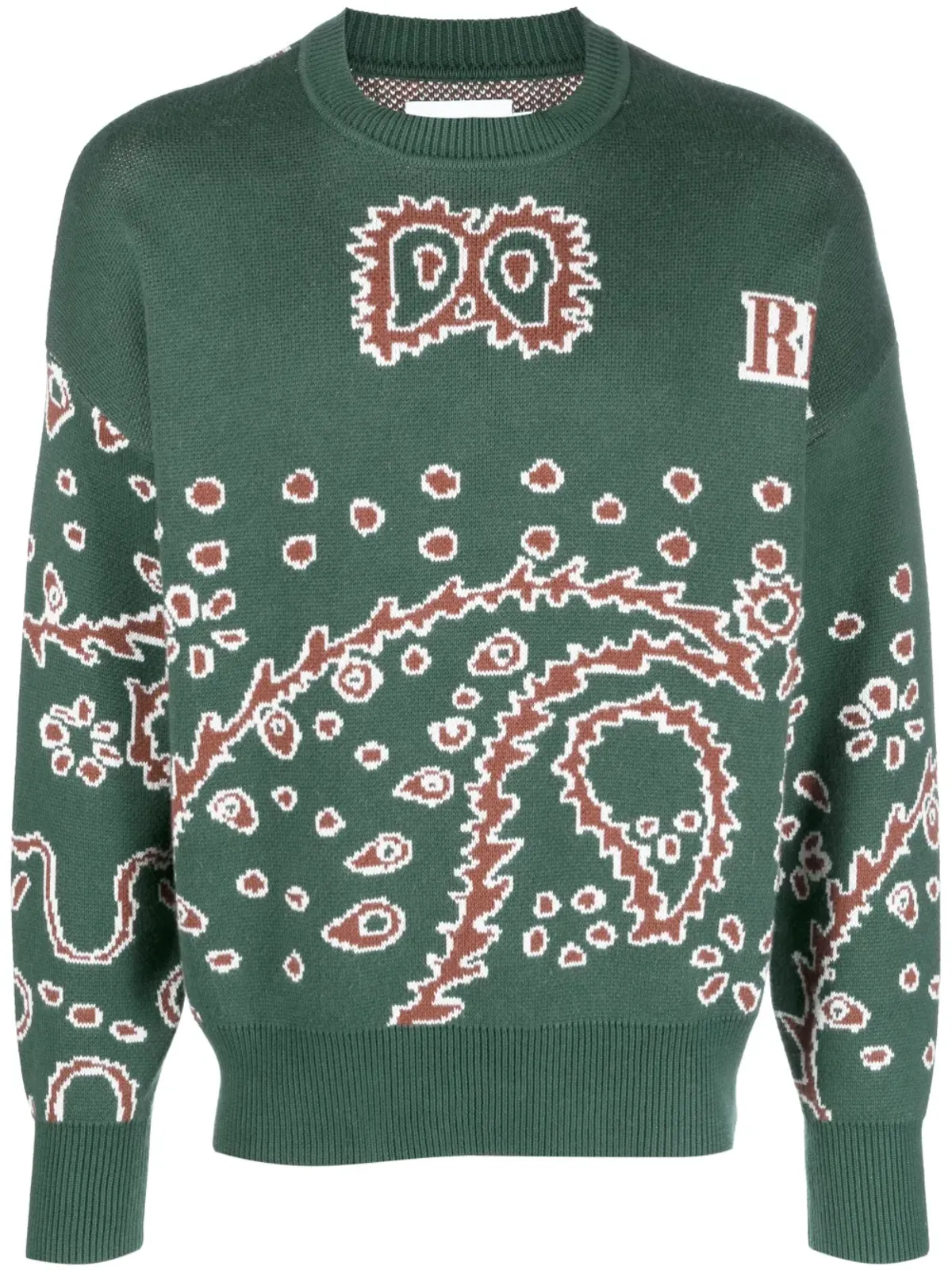 RHUDE インターシャ編みニットセーター - 画像1