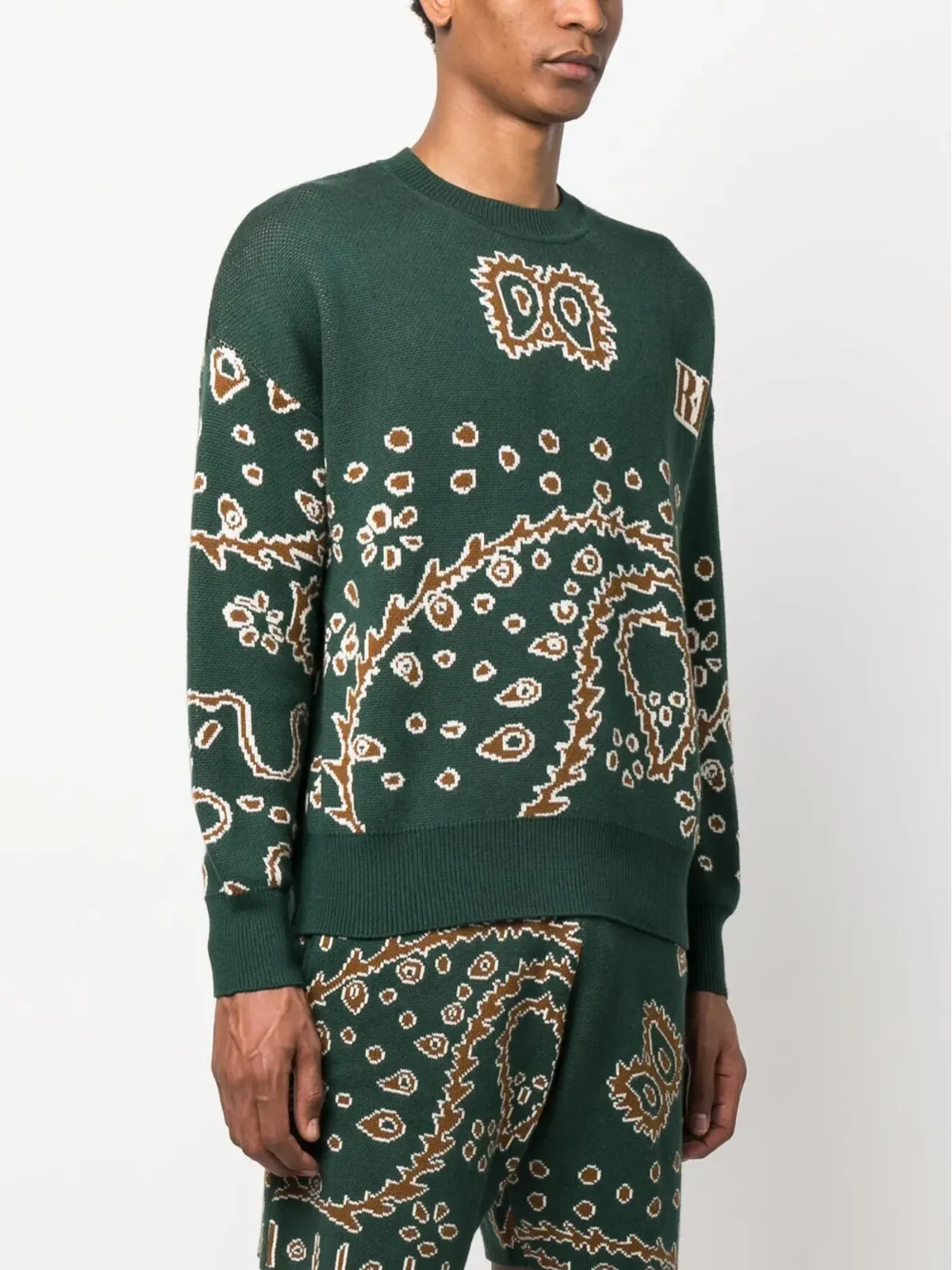 RHUDE インターシャ編みニットセーター - 画像3