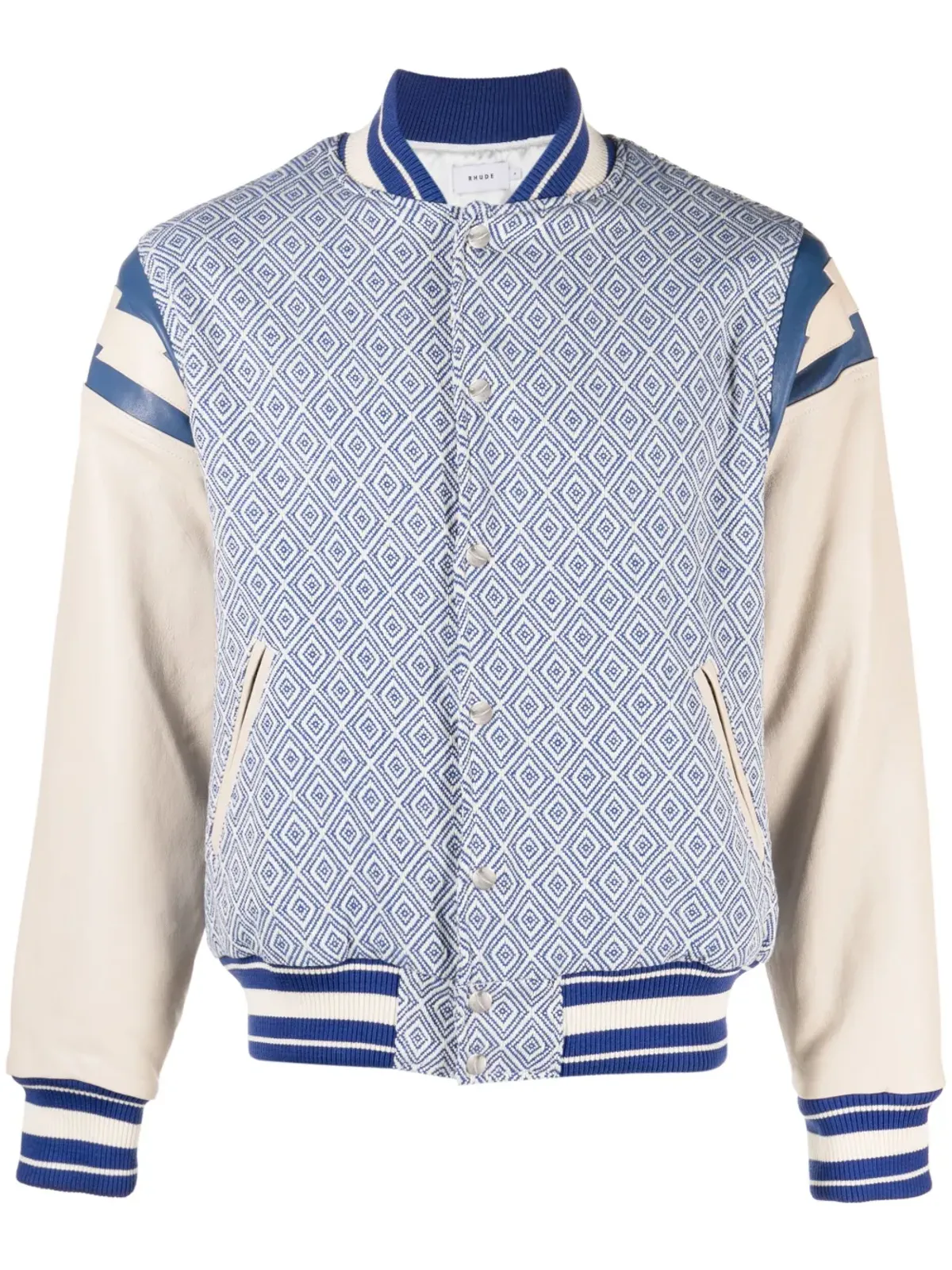 RHUDE ダイヤモンドジャカード ベースボールジャケット - 画像1