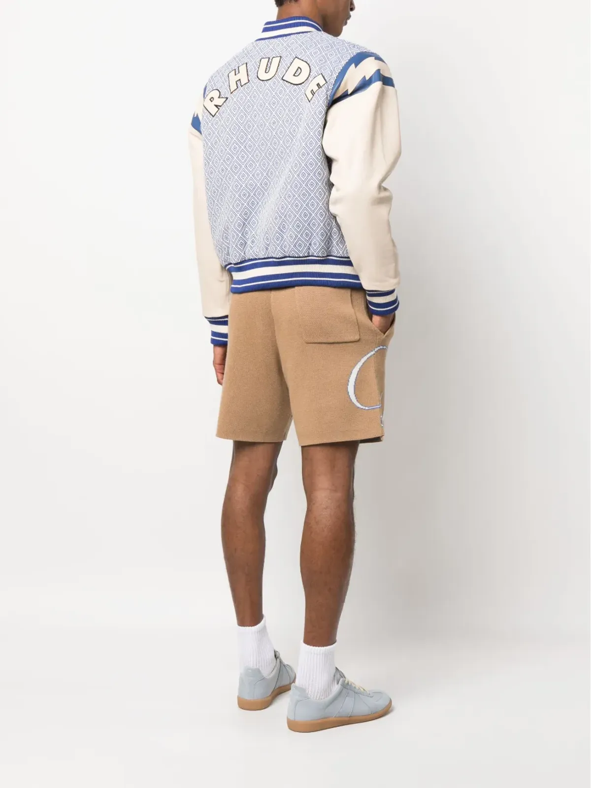 RHUDE ダイヤモンドジャカード ベースボールジャケット - 画像2