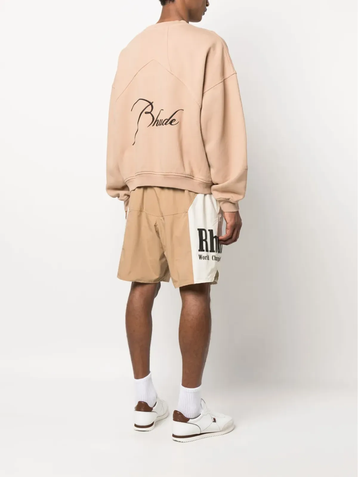RHUDE ロゴプリント・スラウチー・スウェットシャツ - ブラウン - 画像2