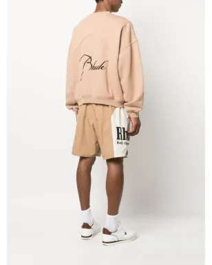 RHUDE ロゴプリント・スラウチー・スウェットシャツ - ブラウン - サムネイル2