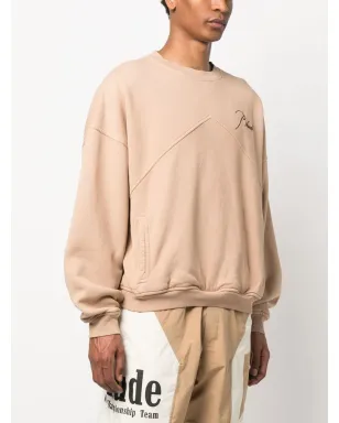 RHUDE ロゴプリント・スラウチー・スウェットシャツ - ブラウン - サムネイル3