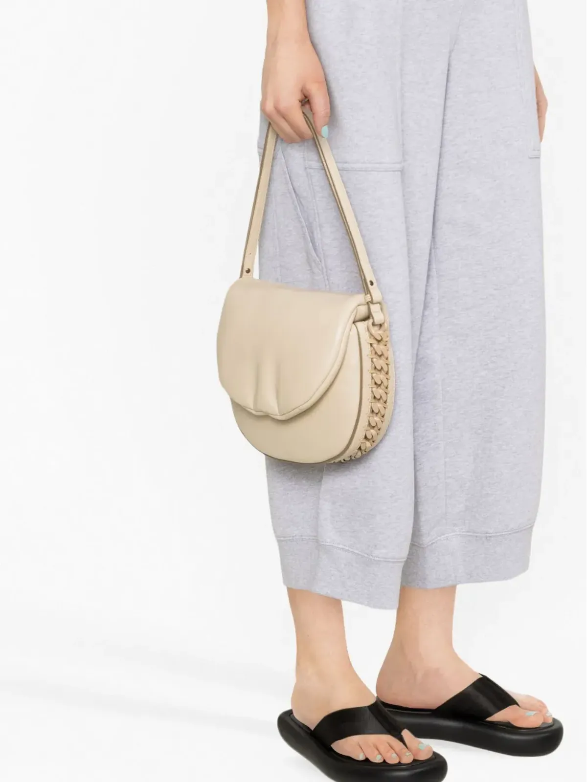 Stella McCartney Frayme チェーンリンク フェイクレザー ショルダーバッグ - 画像3
