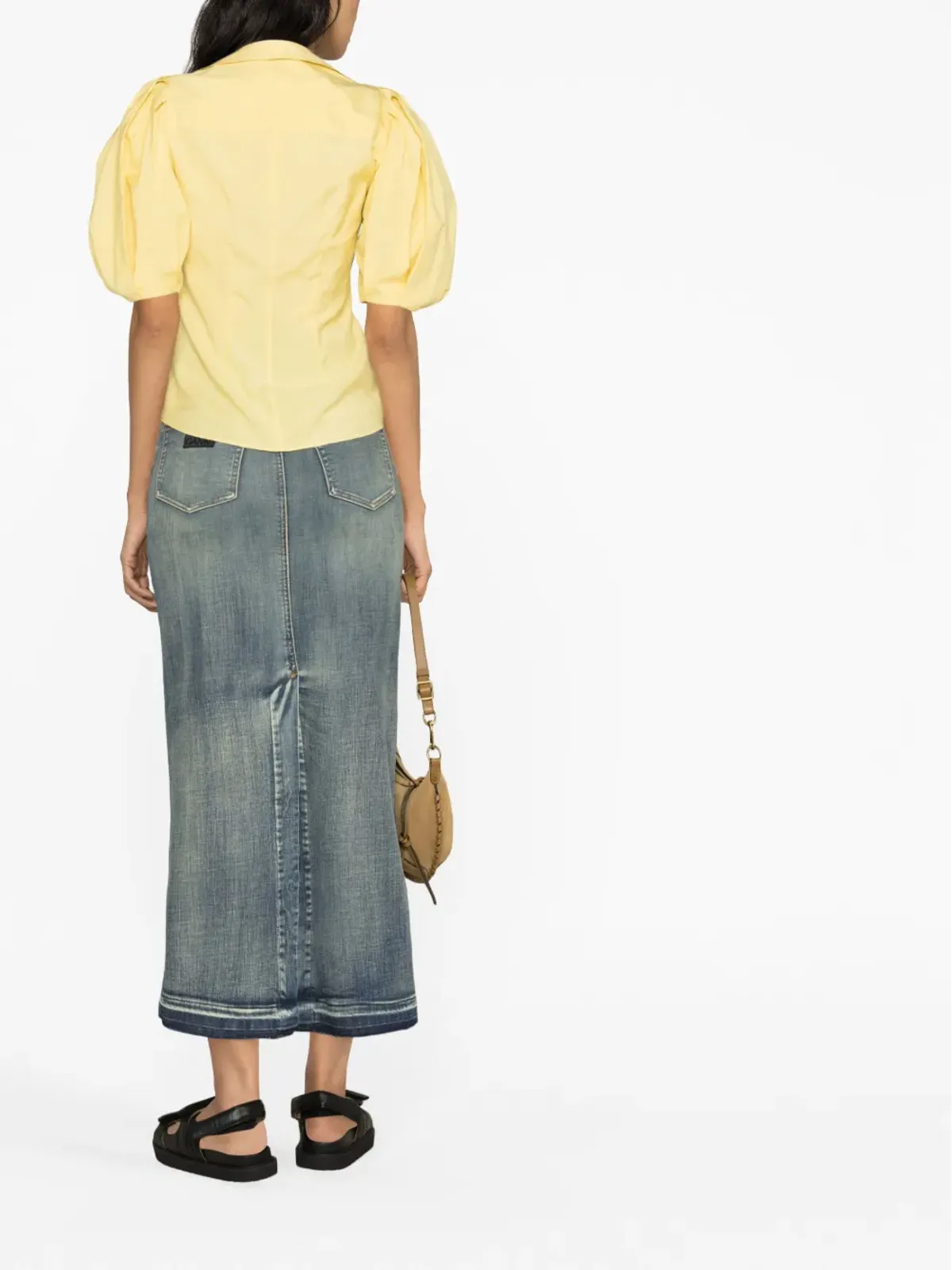 ISABEL MARANT フリルネック・ギャザー入り ブラウス - 画像3