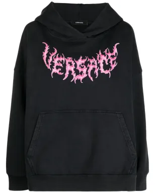 Versace ロゴプリント コットンフーディ - サムネイル1