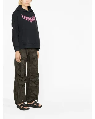 Versace ロゴプリント コットンフーディ - サムネイル4
