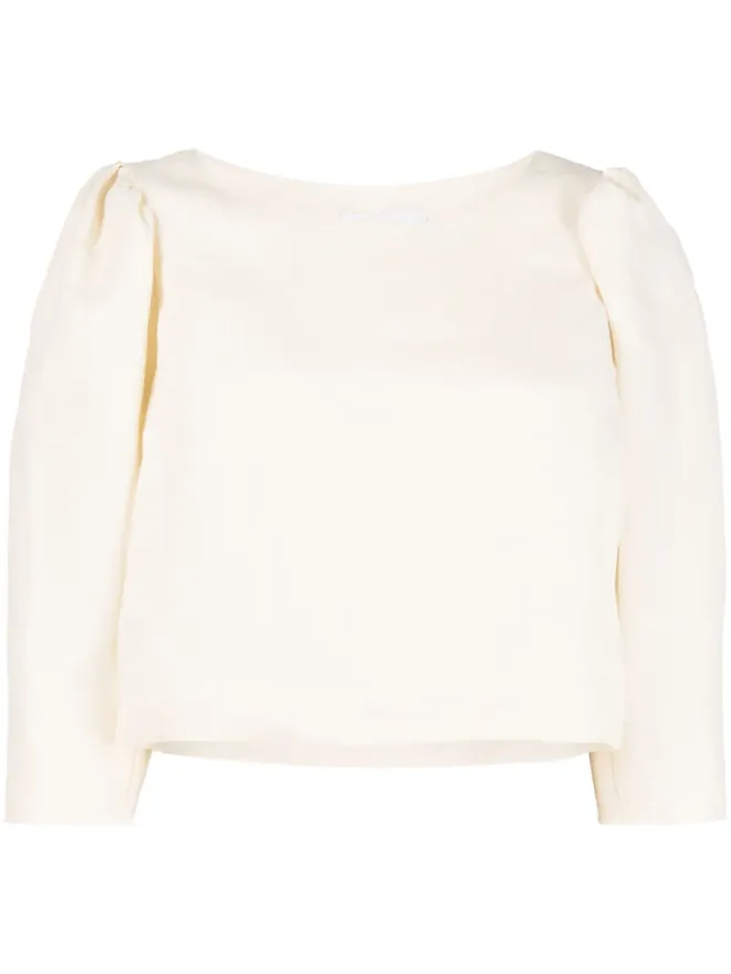 Chloe Chloé クロップドリネンシャツの商品画像