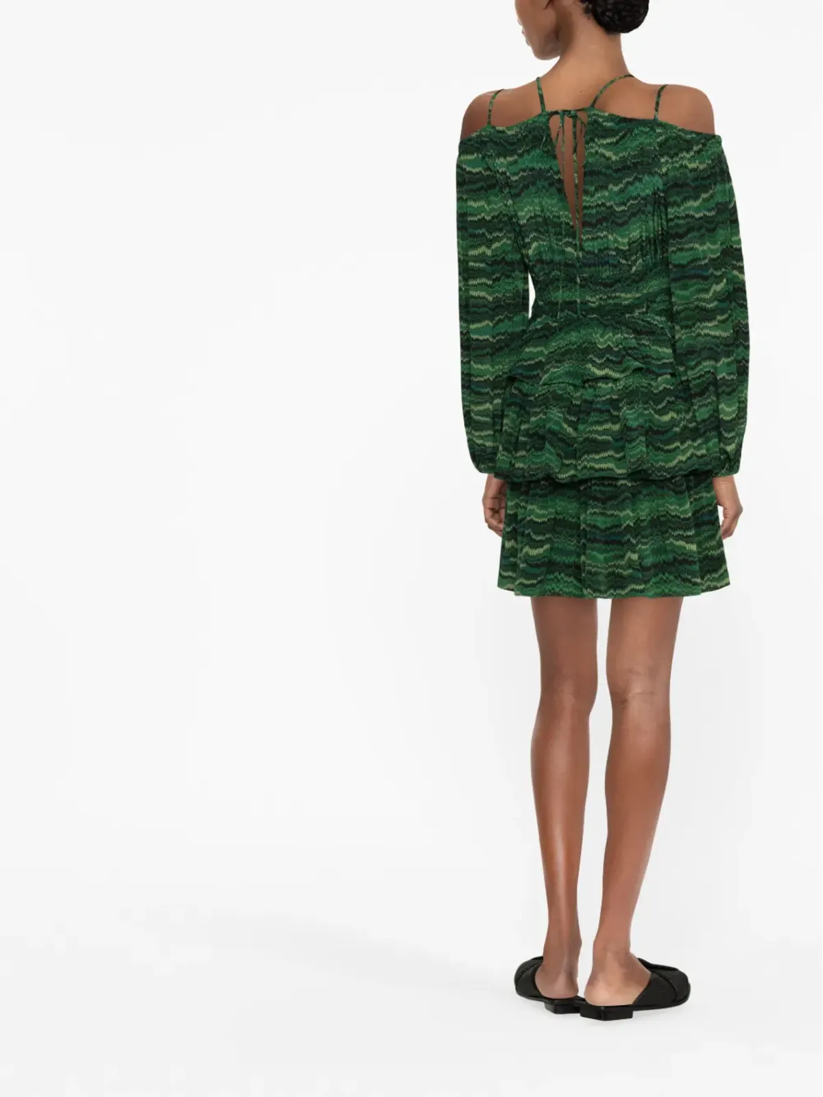 Ulla Johnson シルビア オフショルダー シルク ミニドレス - 画像4