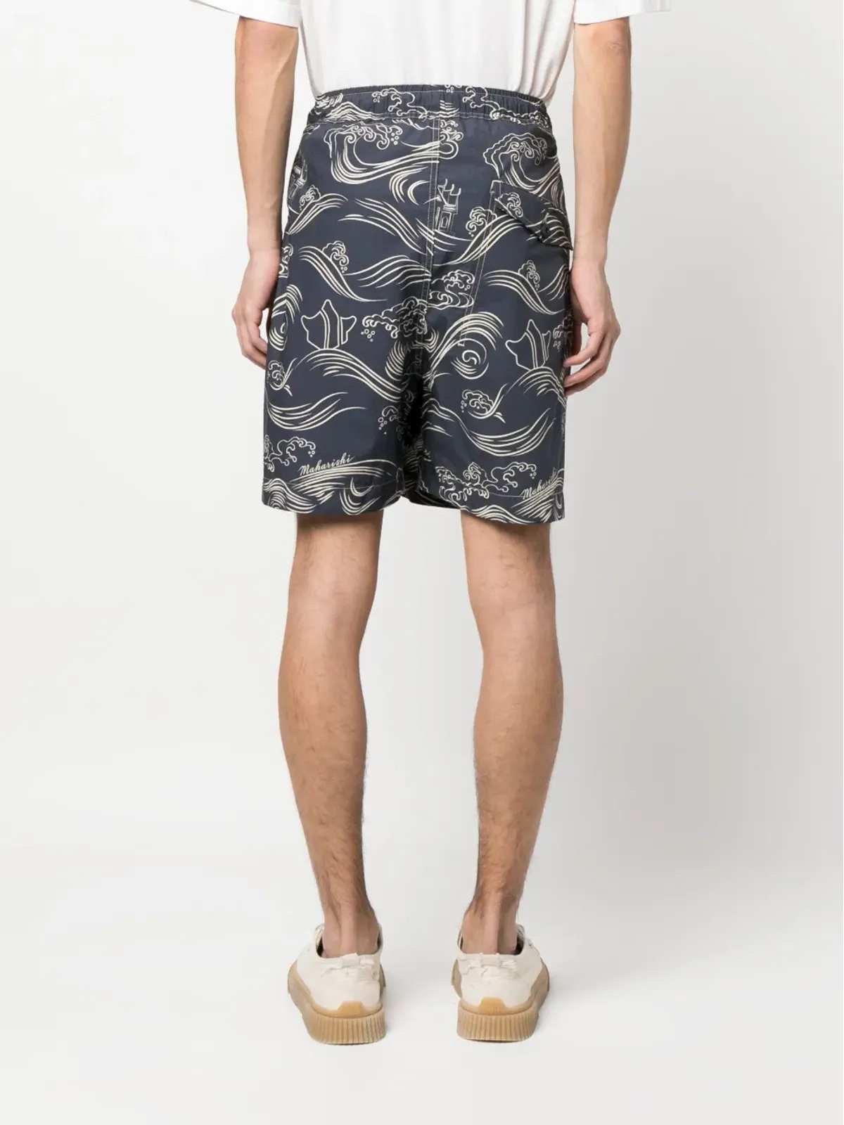 Maharishi Songkran グラフィックプリントショーツ ネイビー - 画像4