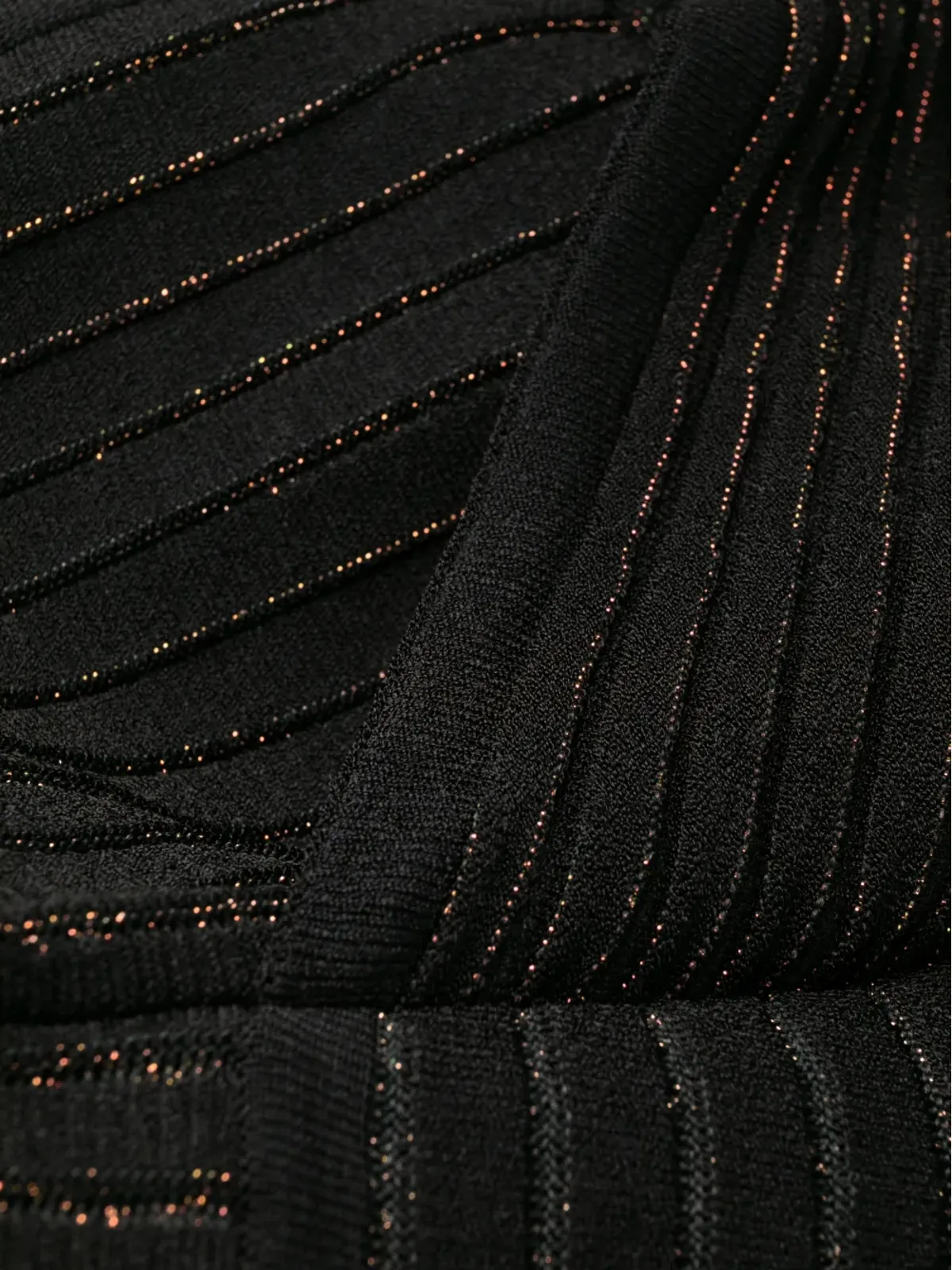 Balmain リブ編みVネックミニドレス - 画像5