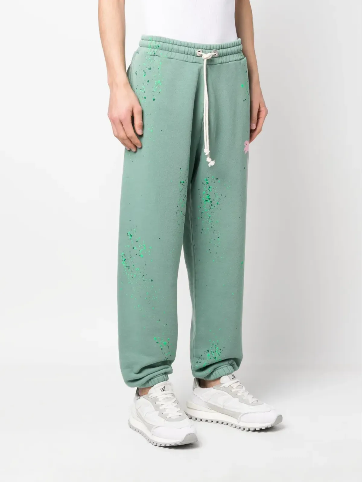 Palm Angels ペイントスプラター トラックパンツ グリーン - 画像3