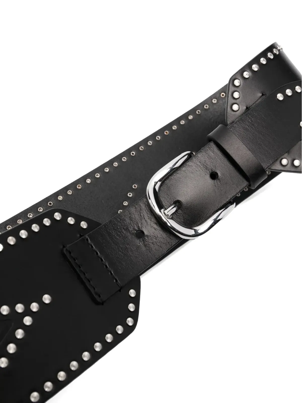 ISABEL MARANT Telma studded leather belt - Black - 画像2