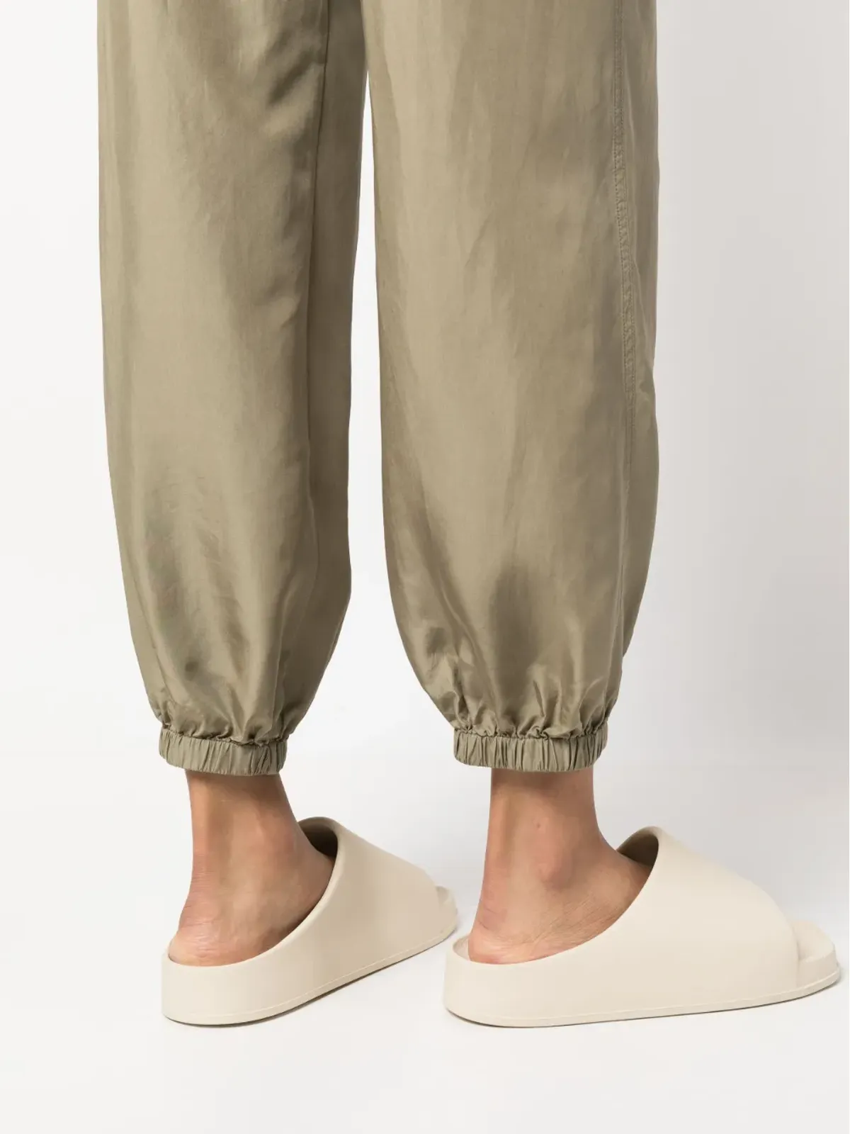 Semicouture エラスティックウエスト クロップドパンツ - 画像5