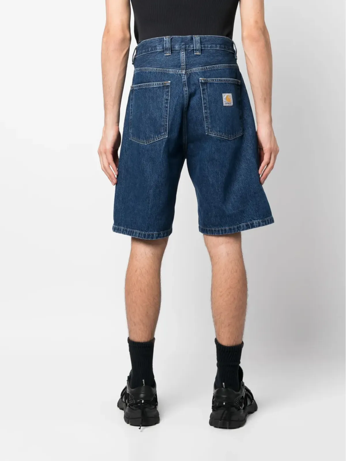 Carhartt WIP リアロゴパッチ デニムショーツ - 画像4