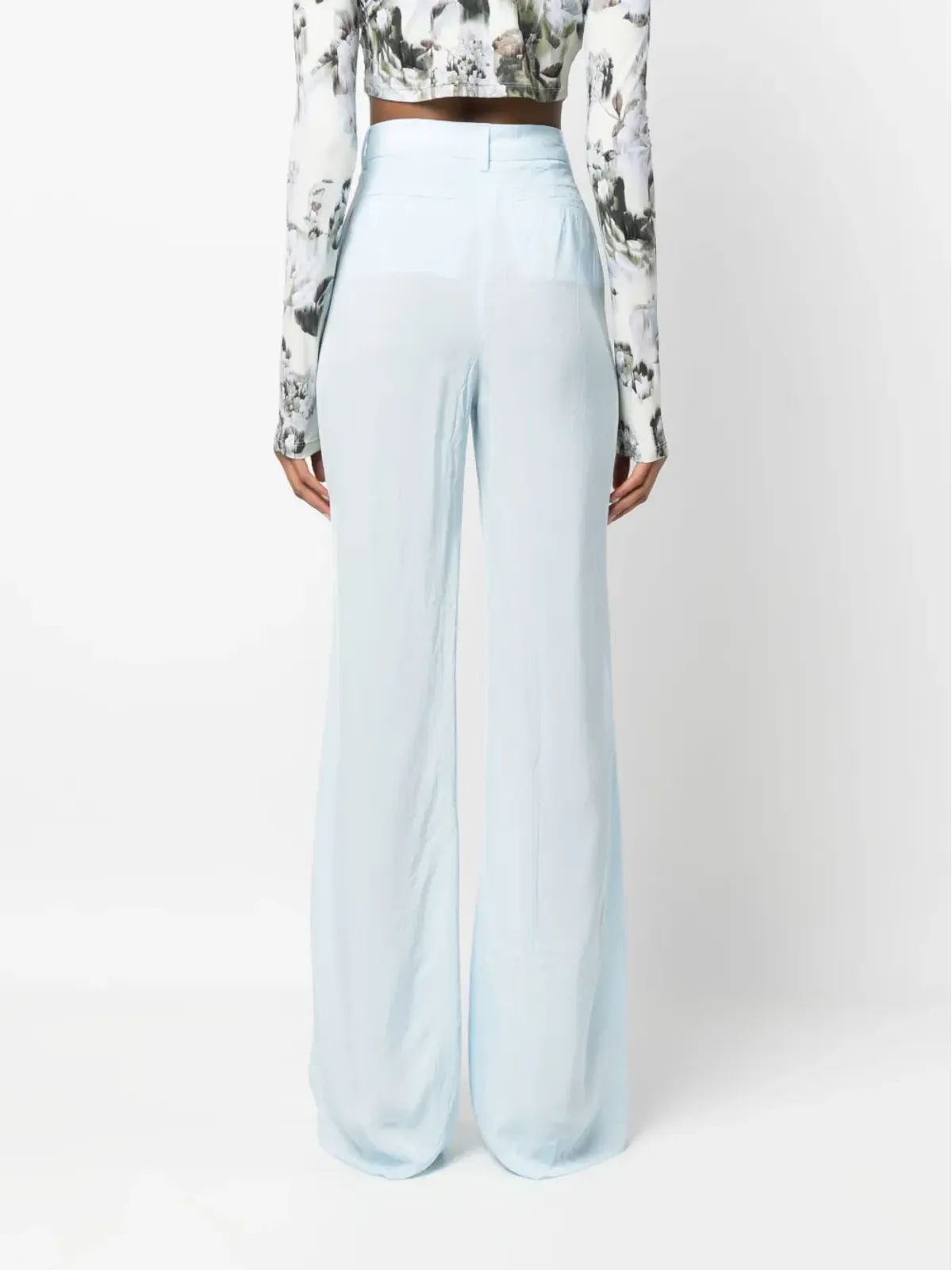 Sportmax ストレートレッグカットパンツ ブルー - 画像4