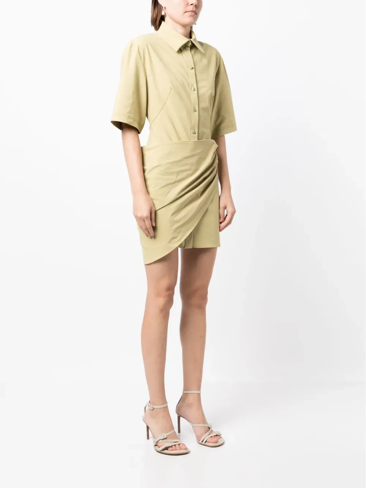 Jacquemus ギャザー入りシャツドレス - 画像3
