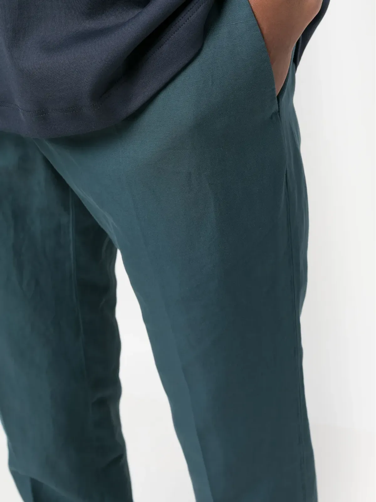 Incotex ストレートレッグ リネン混紡チノパンツ - 画像5