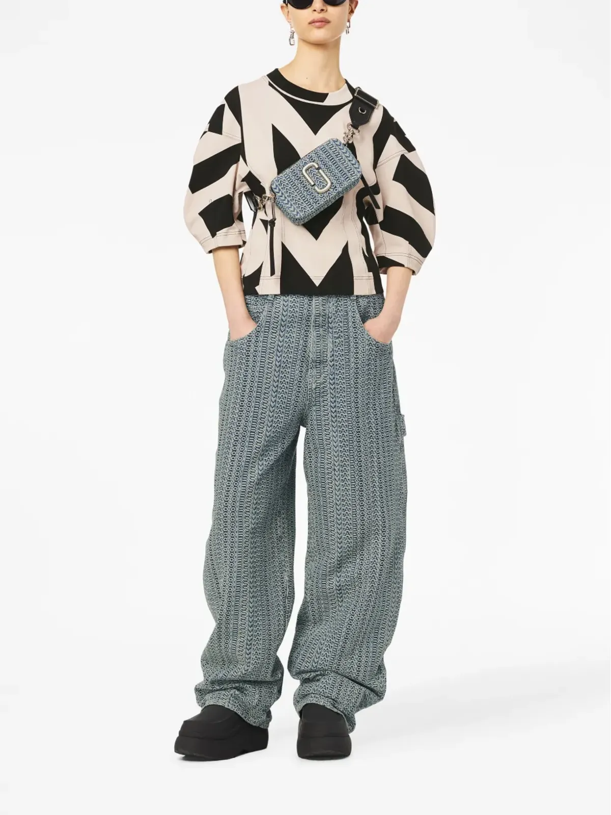 Marc Jacobs モノグラムジャカード・スナップショット カメラバッグ - 画像3