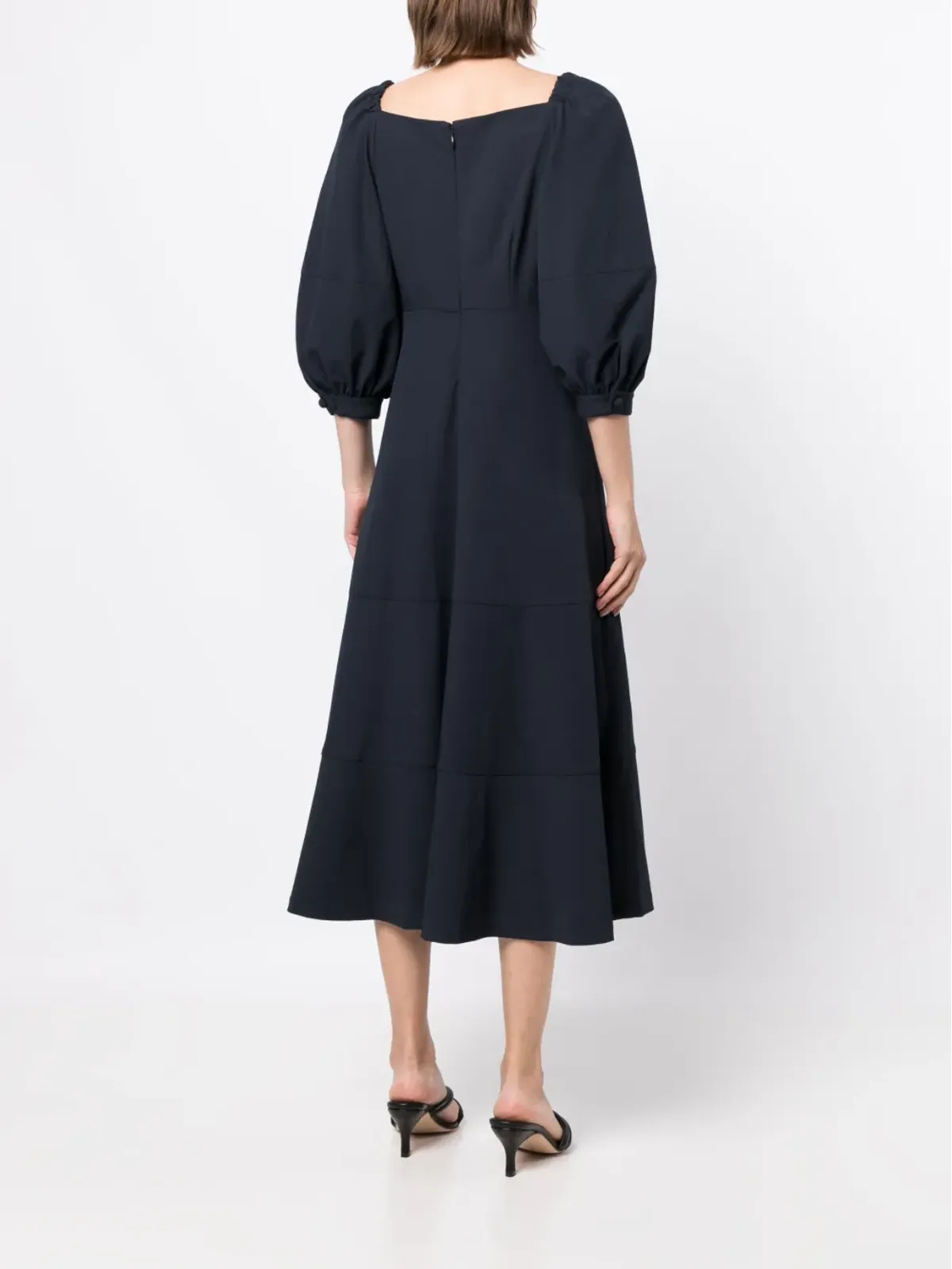 Cinq A Sept Kristina bishop-sleeves ミディドレス - 画像4