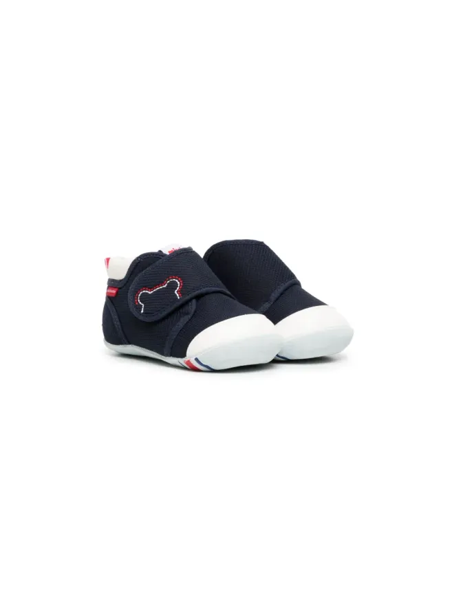 Miki House Miki House touch-strap cotton trainers - Blueの商品画像