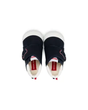Miki House touch-strap cotton trainers - Blue - サムネイル3