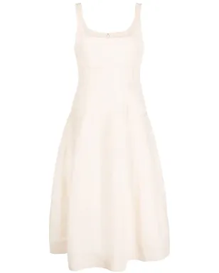 Chloé コルセットパネルリネンドレス - White - サムネイル1