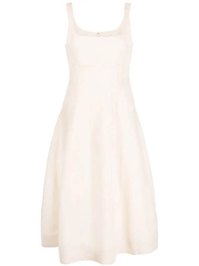 Chloe Chloé コルセットパネルリネンドレス - Whiteの商品画像