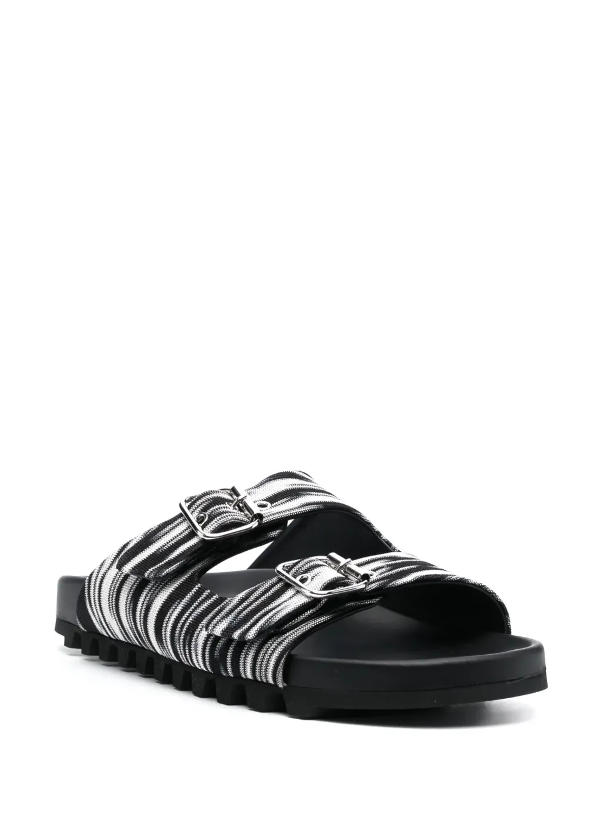 Missoni ダブルバックル編み込みスライド - 画像2