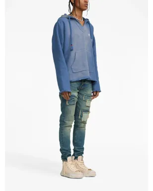 Purple Brand 低腰ダメージデニムスキニージーンズ - サムネイル3