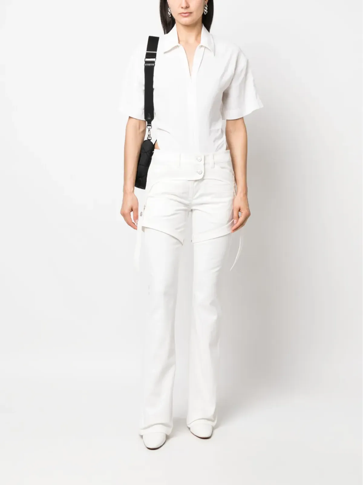 Courrèges ストレートレッグ コットンパンツ - 画像2