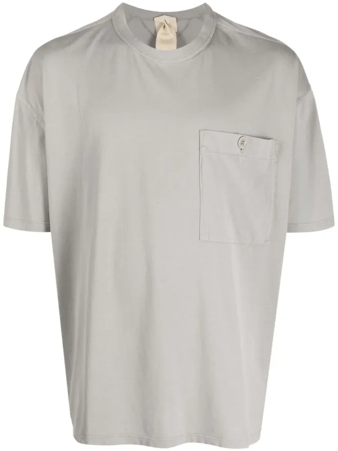 Ten C Ten C グレー ロゴパッチ クルーネック Tシャツの商品画像