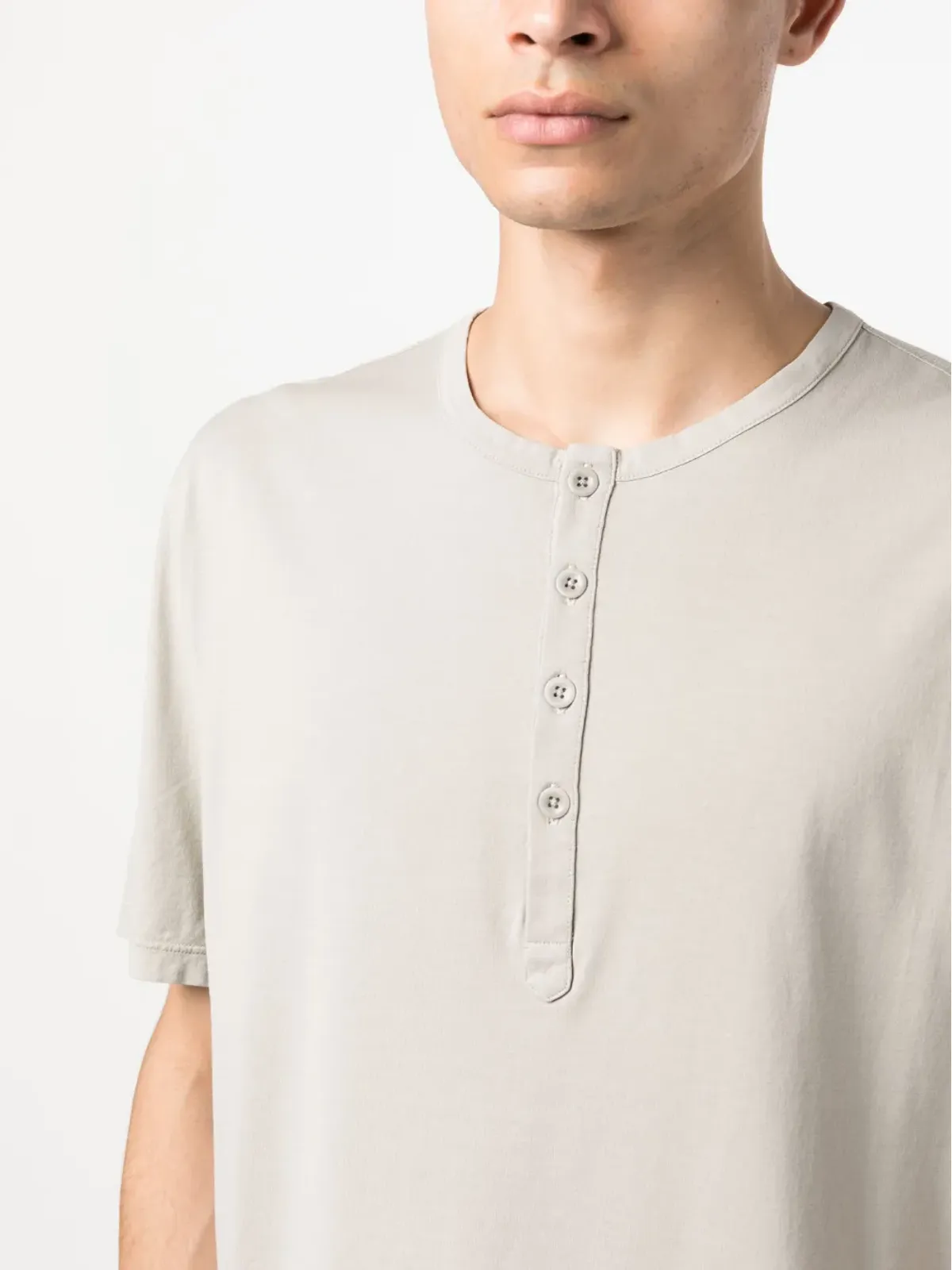 Ten C コットン ヘンリーネック Tシャツ - 画像5
