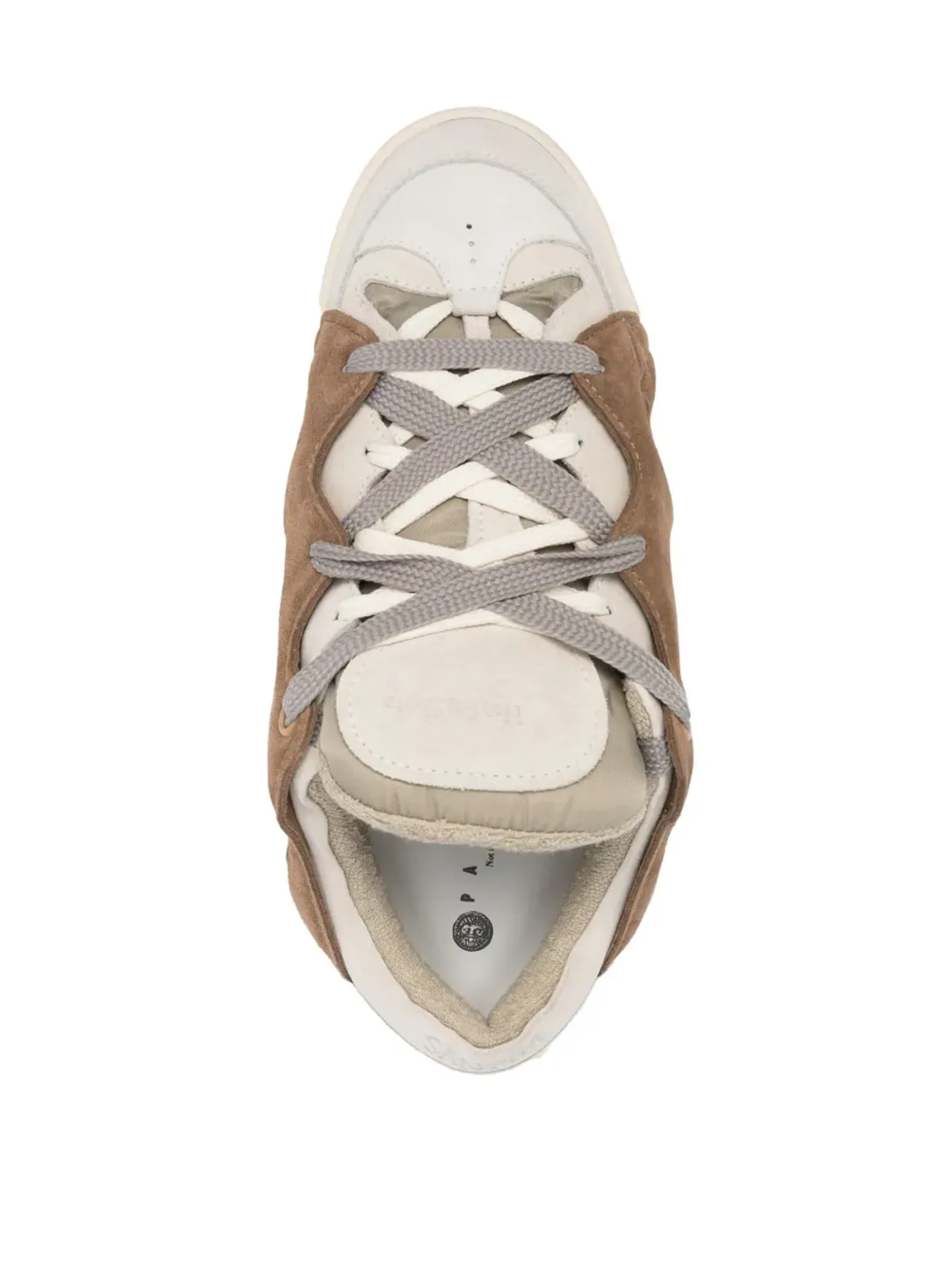 Paura パネルド・ロー・トップスニーカー - Neutrals - 画像4
