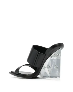 Alexander McQueen シャード ウェッジサンダル ブラック - サムネイル3