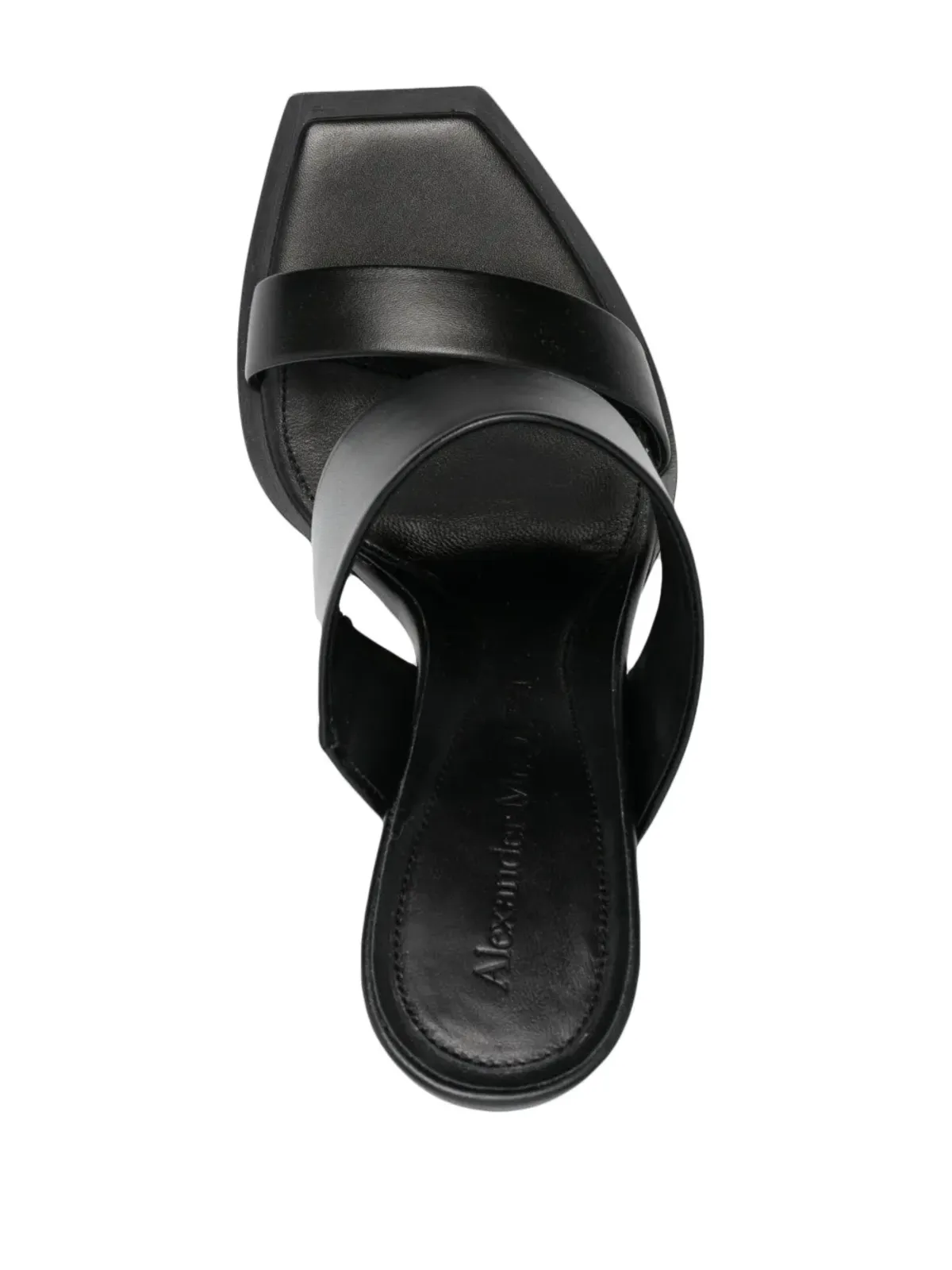 Alexander McQueen シャード ウェッジサンダル ブラック - 画像4