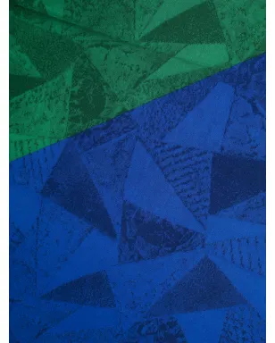 Saint Laurent Pre-Owned 1990s patterned-jacquard two-tone silk scarf - Blue - サムネイル2