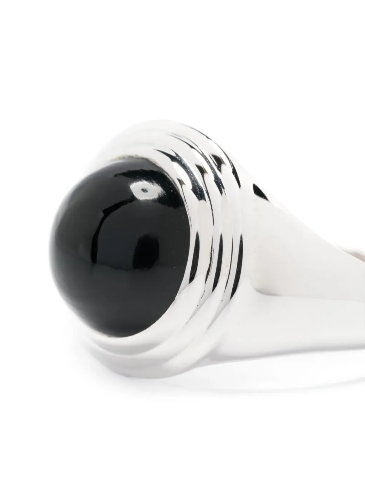 Missoma Sphere ridge onyx ring - Silver - 画像2