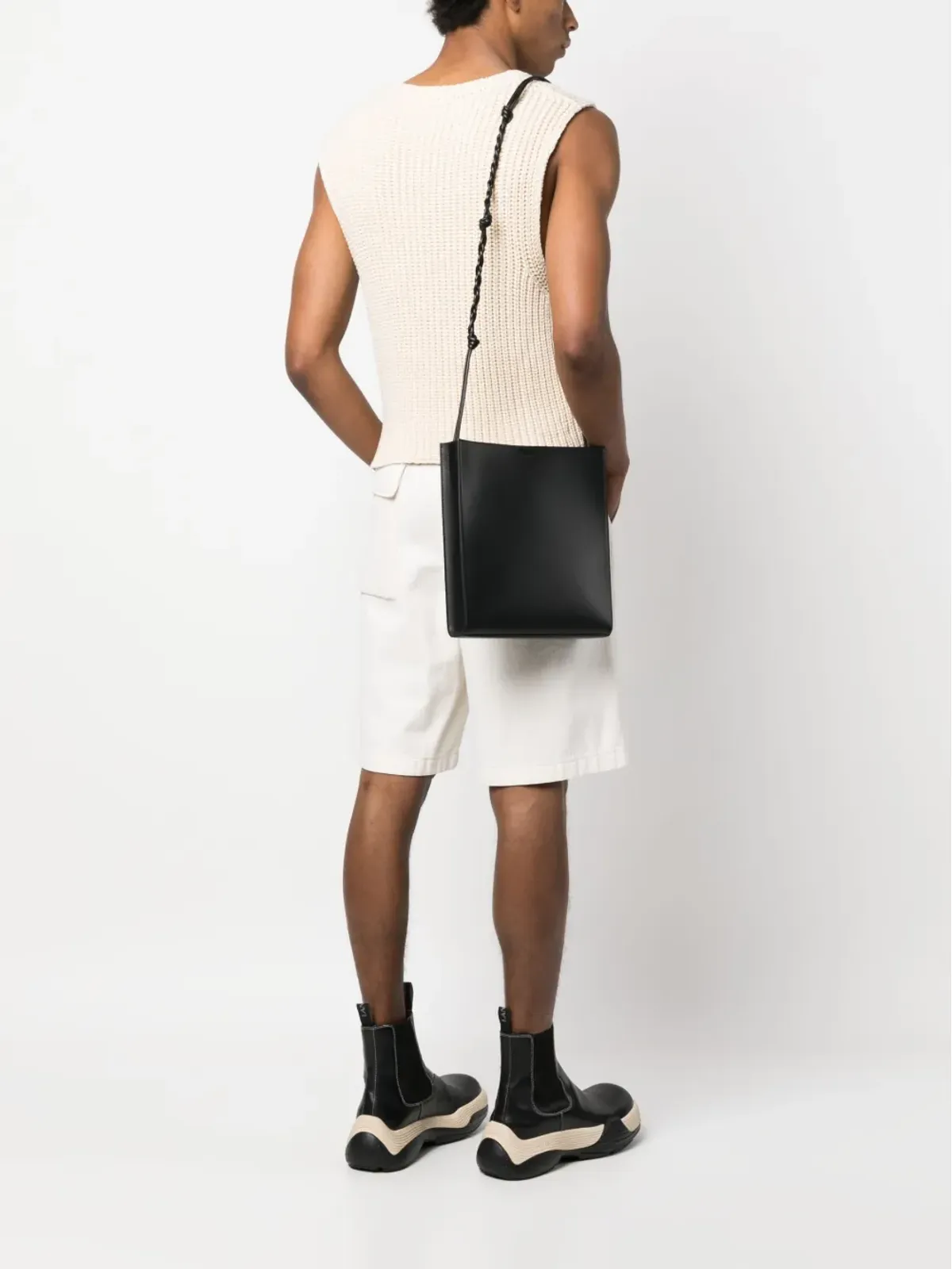 Jil Sander デボスドロゴ レザー ショルダーバッグ - 画像2