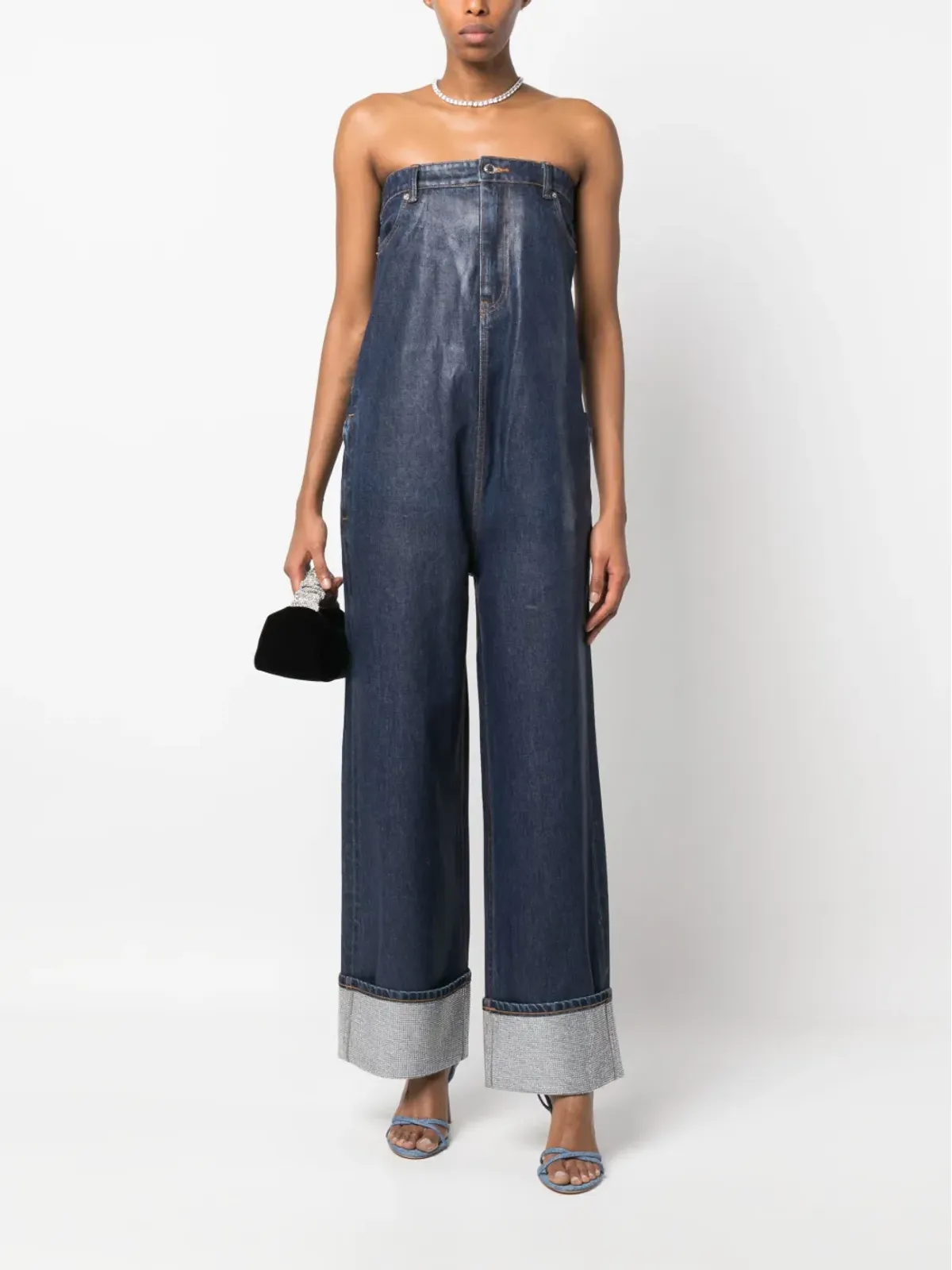 Alexander Wang ストラップレス デニム ジャンプスーツ - 画像2
