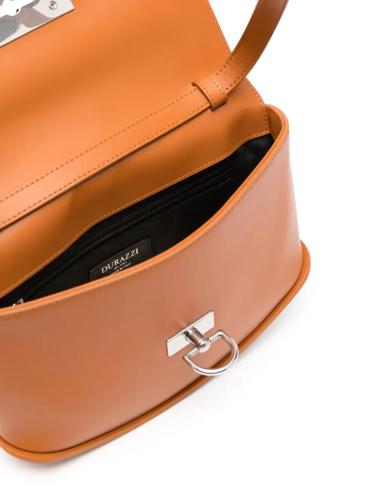 Durazzi Milano ロゴ刻印レザーショルダーバッグ - 画像5