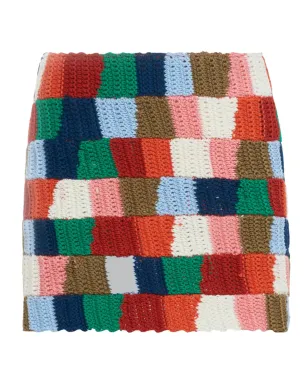 Marni カラーブロックニットスカート レッド - サムネイル1