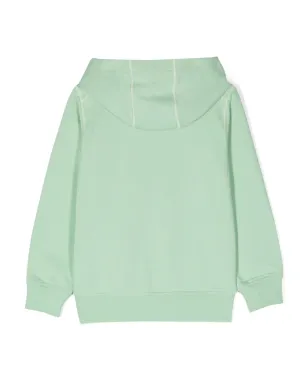 Stone Island Junior ロゴパッチ コットン フーディ - グリーン - サムネイル2