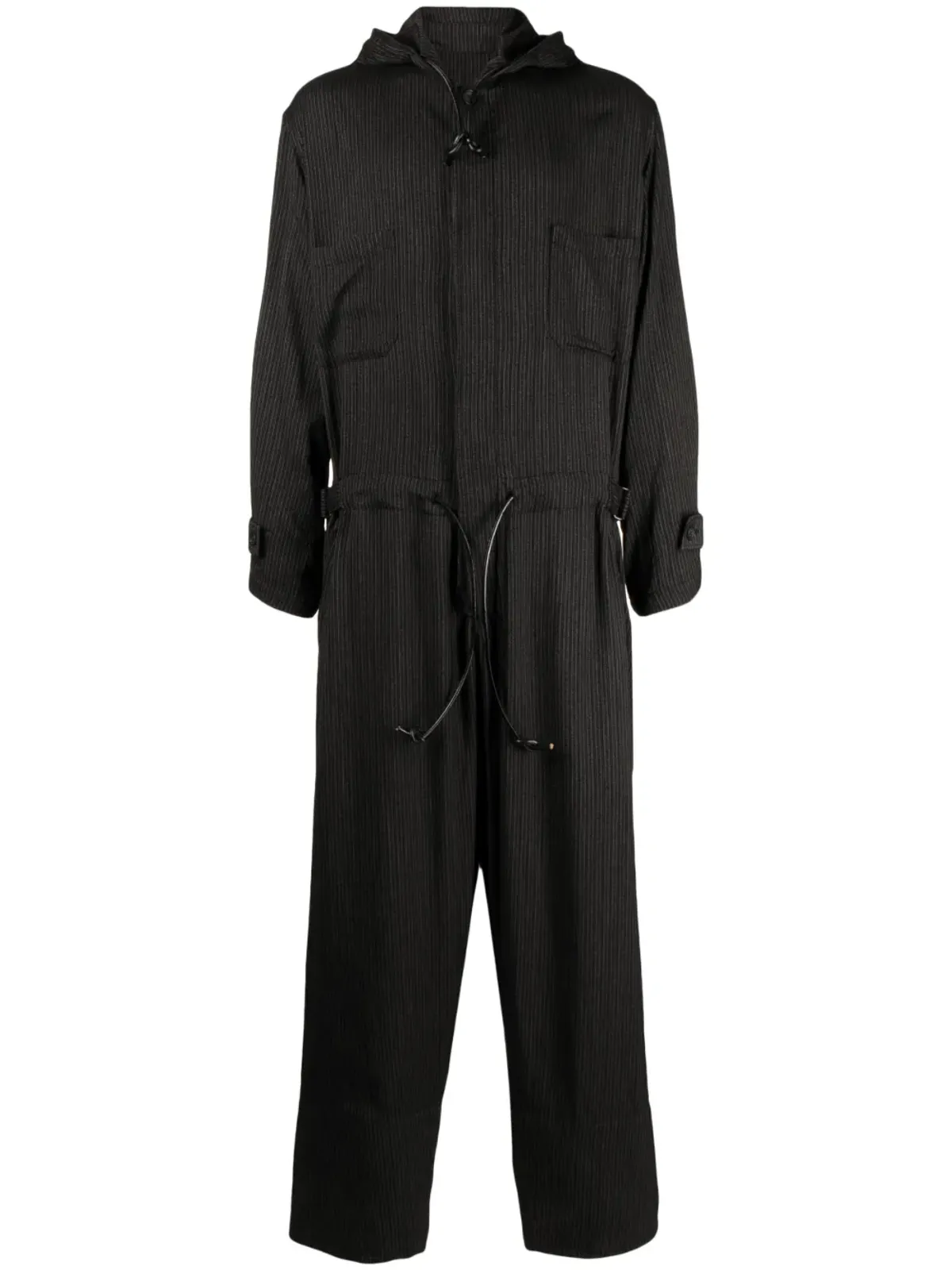Yohji Yamamoto フード付きジップアップジャンプスーツ - 画像1