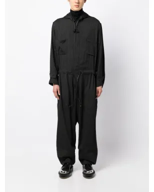 Yohji Yamamoto フード付きジップアップジャンプスーツ - サムネイル2